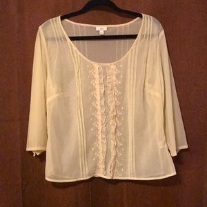 J Jill lace sheer blouse